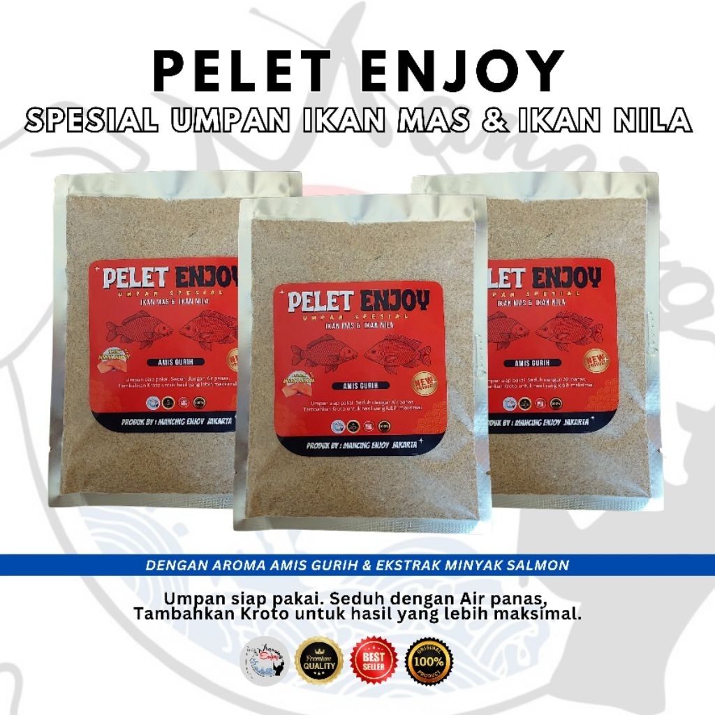 Pelet Enjoy Umpan Spesialis Ikan Nila Dan Mas - Pelet Umpan Siap Pakai