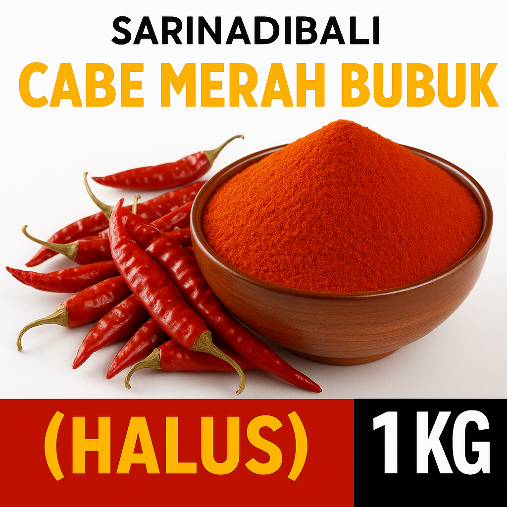

Bubuk Cabe Merah Halus 1Kg Kiloan Original Tanpa Campuran Murni Tekstur Halus Murah Halal Bumbu Instan