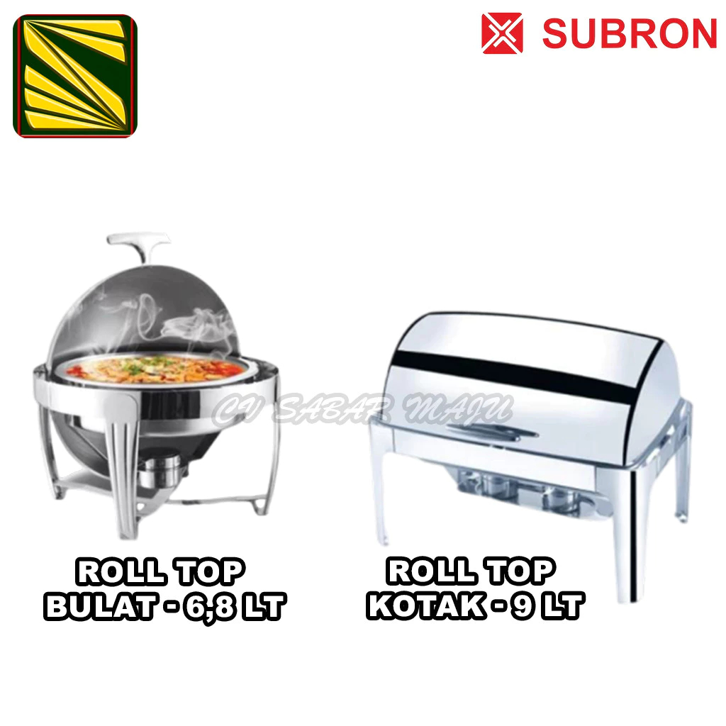 SUUBRON Roll Top Stainless Steell / Wadah Prasmanan / Roll Top Bulat & Segi