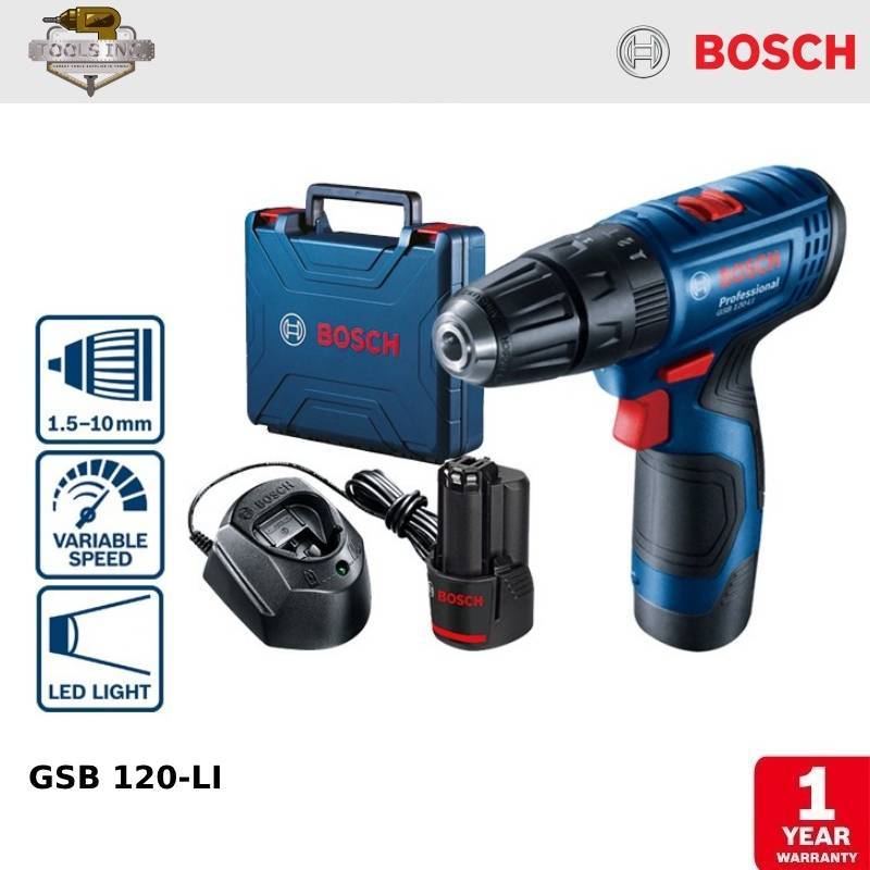 Bosch Impact Drill GSB 120 / Bor Tembok Baterai 12volt