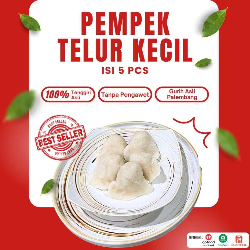 

5 Pcs Pempek Kapal Selam Telor Kecil | Empek Empek Palembang | Frozen Ikan Tenggiri Asli