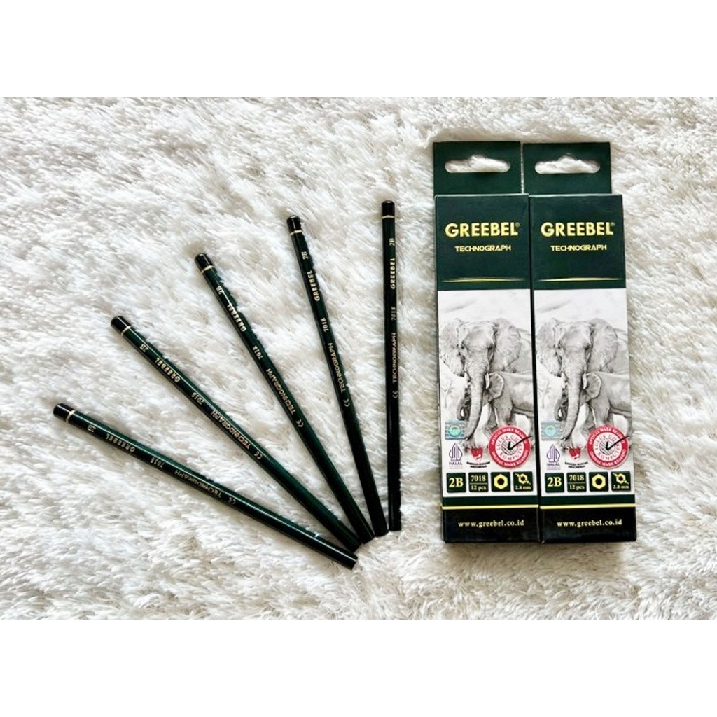 

Pensil Ujian GREEBEL 12 Pcs 2B 7018 / Pensil tulis ujian sekolah Pensil gambar