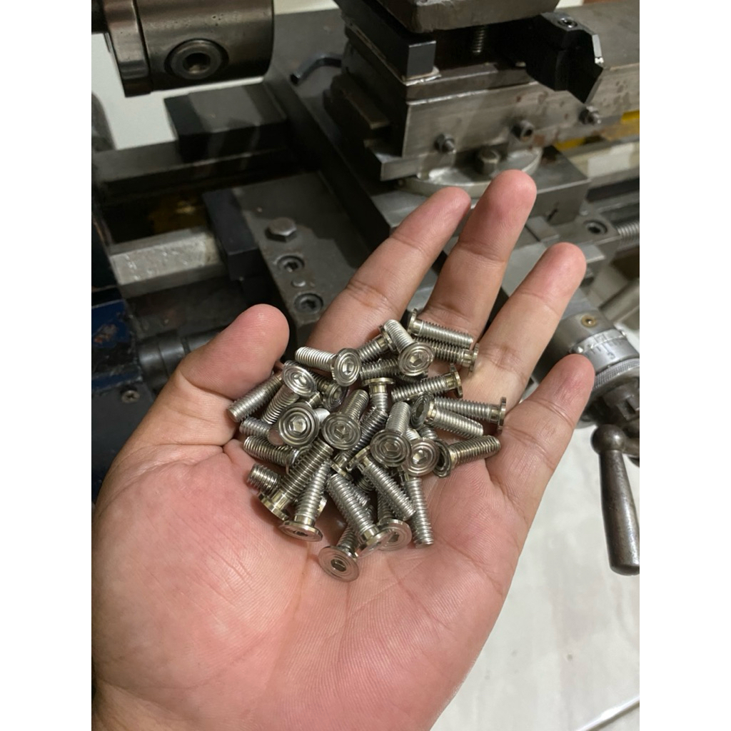 BAUT L SLIM M8 DRAT 12 STAINLESS CUSTOM PANJANG 2CM - 10CM