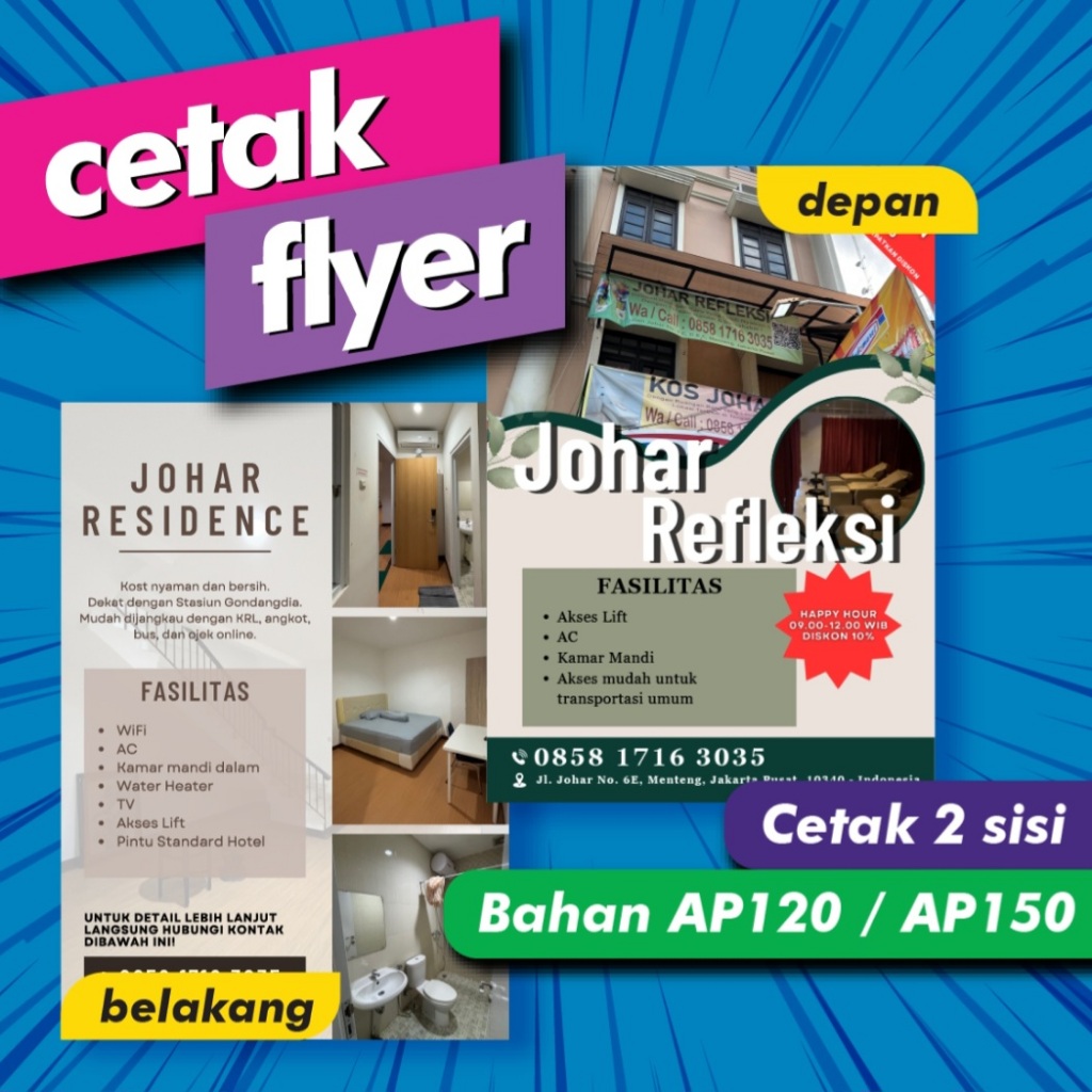 

Brosur Flayer AP 120-150 gr (2 Sisi)