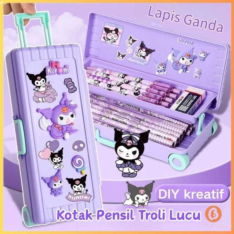 

KOTAK PENSIL TROLI / KOPER - Kotak Alat Tulis 2Tingkat (ocean_acc)
