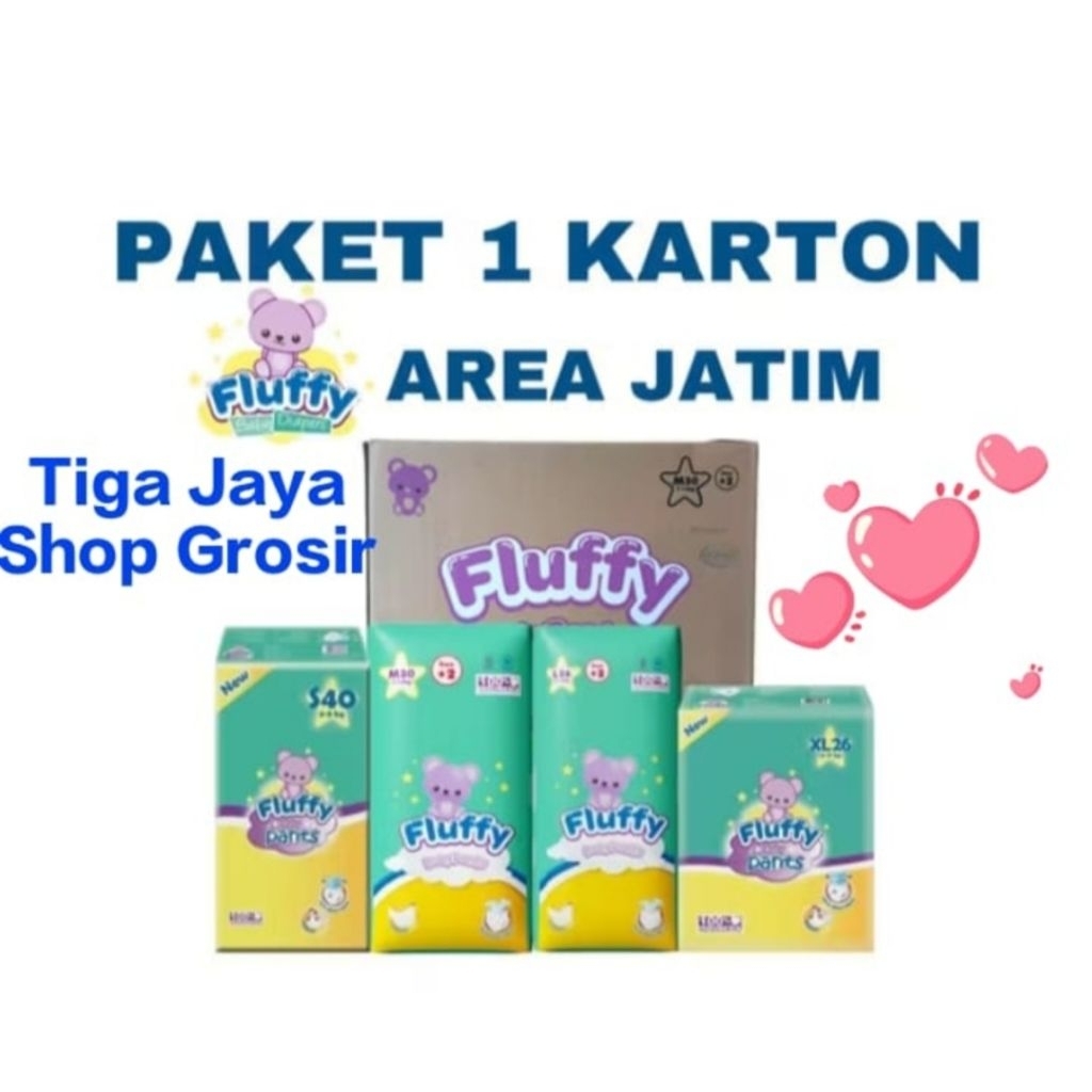 [KARTON] FLUFFY BABY PANTS KARTON ISI 6BALL S40/M30/L26,8BALL XL26