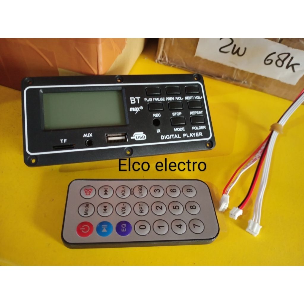 kit mp3 bluetooth max lcd display 12v pcb besar