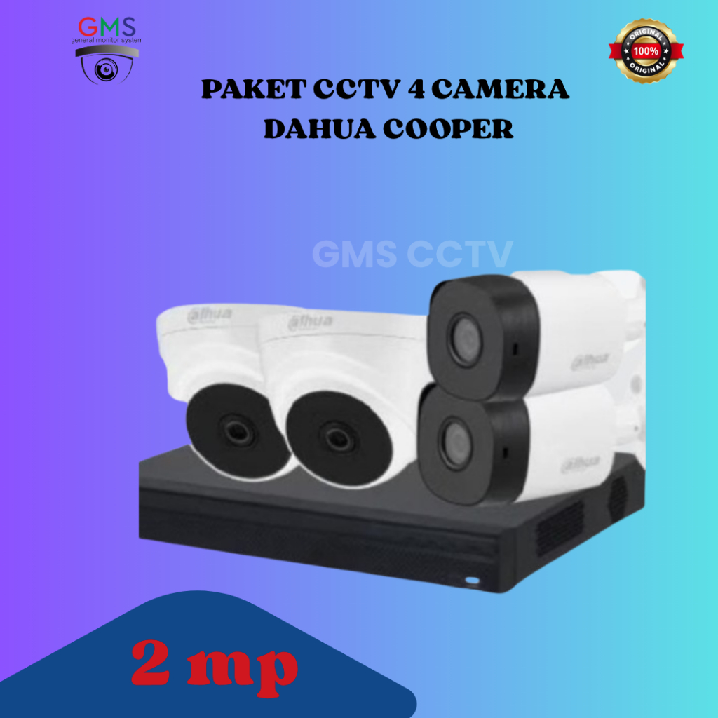 PAKET CCTV DAHUA 4CH 2MP/CCTV DAHUA 2MP COOPER