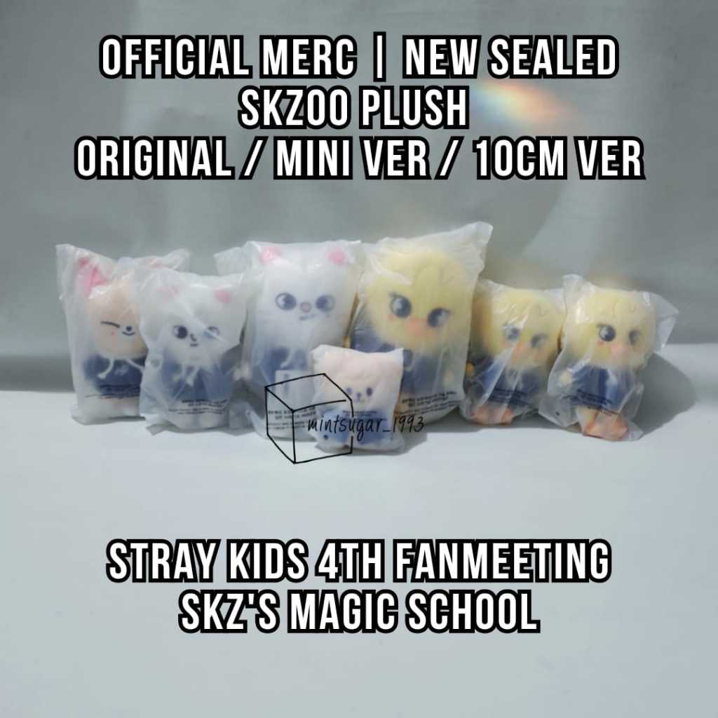 [ READY NEW OFFICIAL SEALED ] Stray Kids 4TH FANMEETING SKZ Magic School OFFICIAL MERCH ( Plush Orig