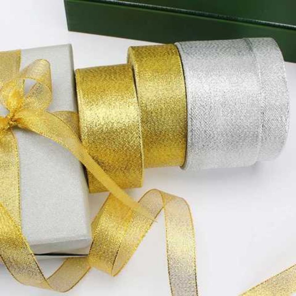 

Pita Glitter 4 cm ( 1.5 inchi ) per roll 20 yard / Pita kado murah dan berkualitas