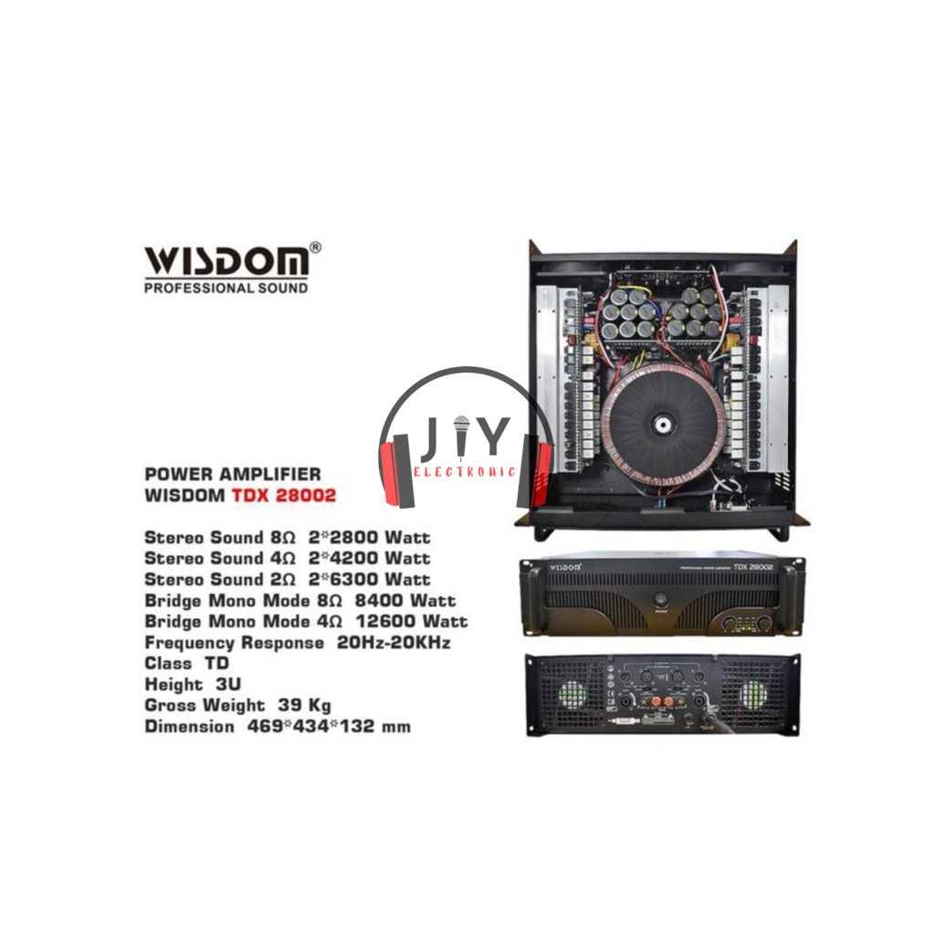 Power Wisdom 2 Channel Class TD TDX 28002 TDX-28002 TDX28002