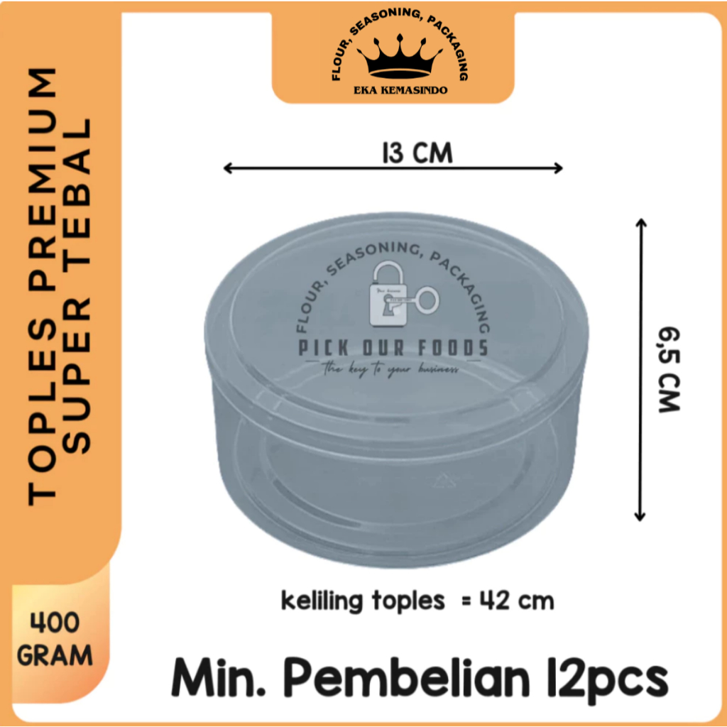 Toples Bulat 400gr / Toples AGP / Toples Nastar / Kue Kering