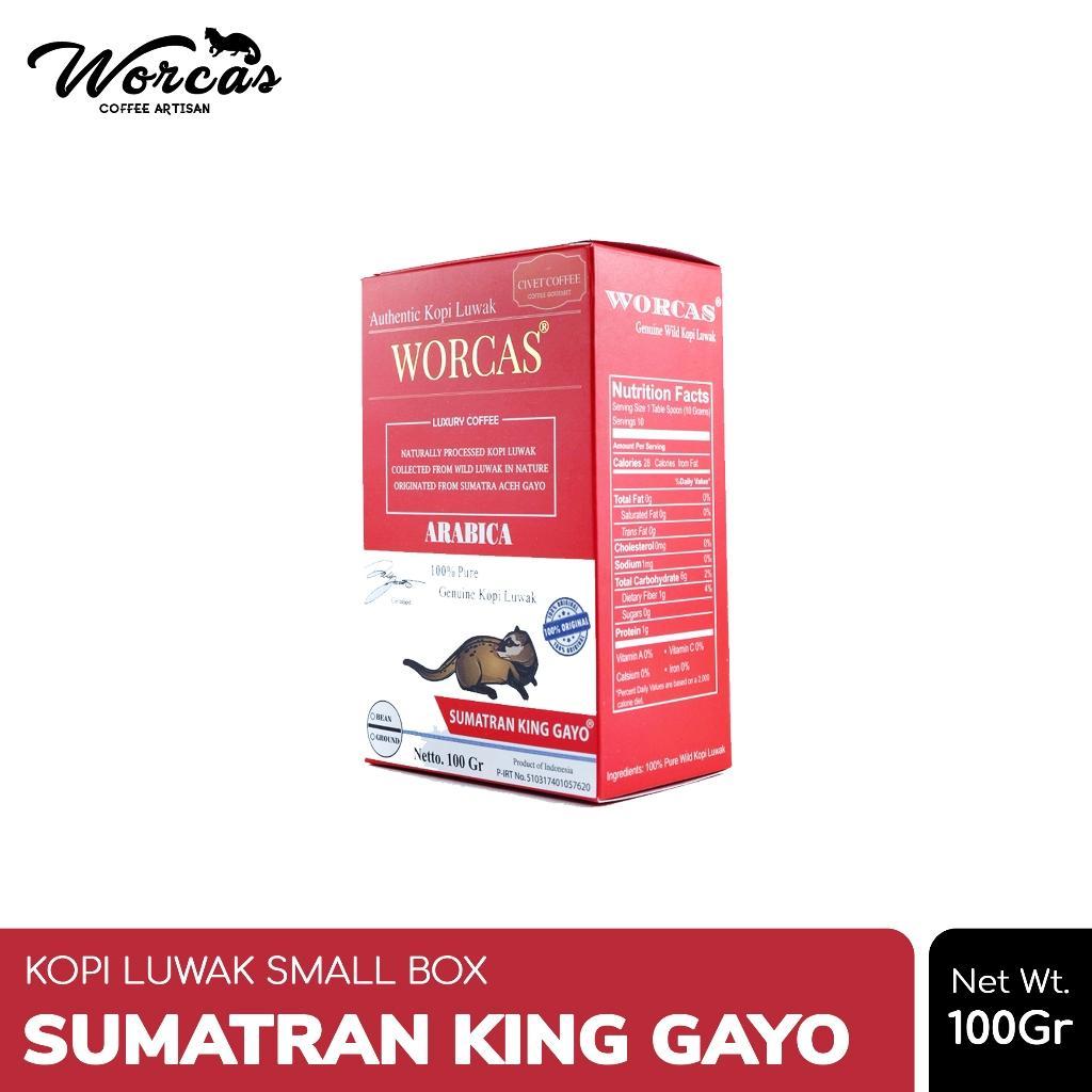 

WORCAS Kopi Luwak Liar Sumatran King Gayo 100gr - Small Box (Bubuk)