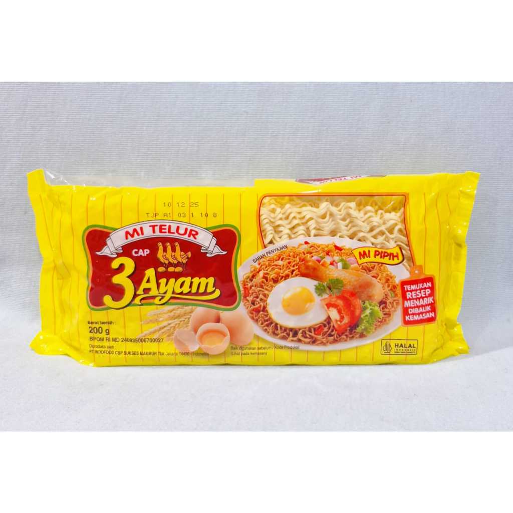 

Mi Telur Cap 3 Ayam (200 gr)