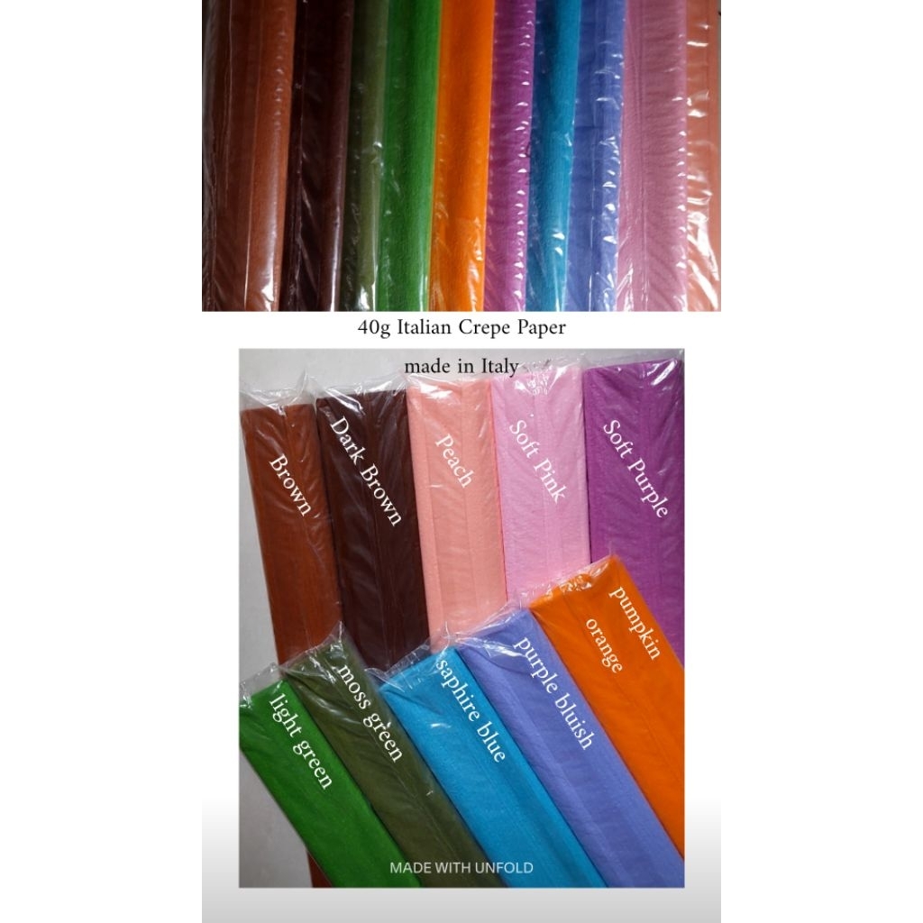 Italian Crepe Paper 40g made in Italy size 250cmx50cm