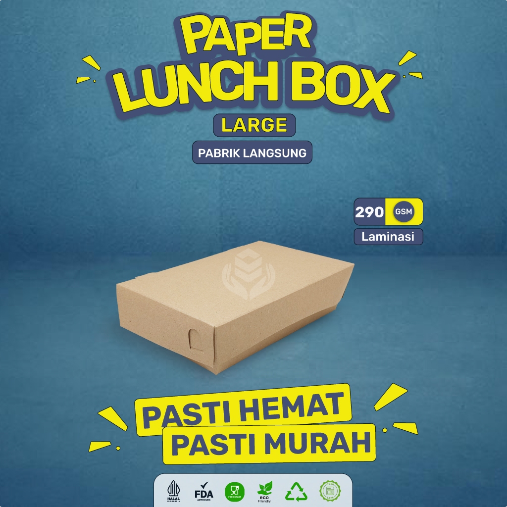 Paper Lunch Box Large Laminasi / Lunch Box Paper L