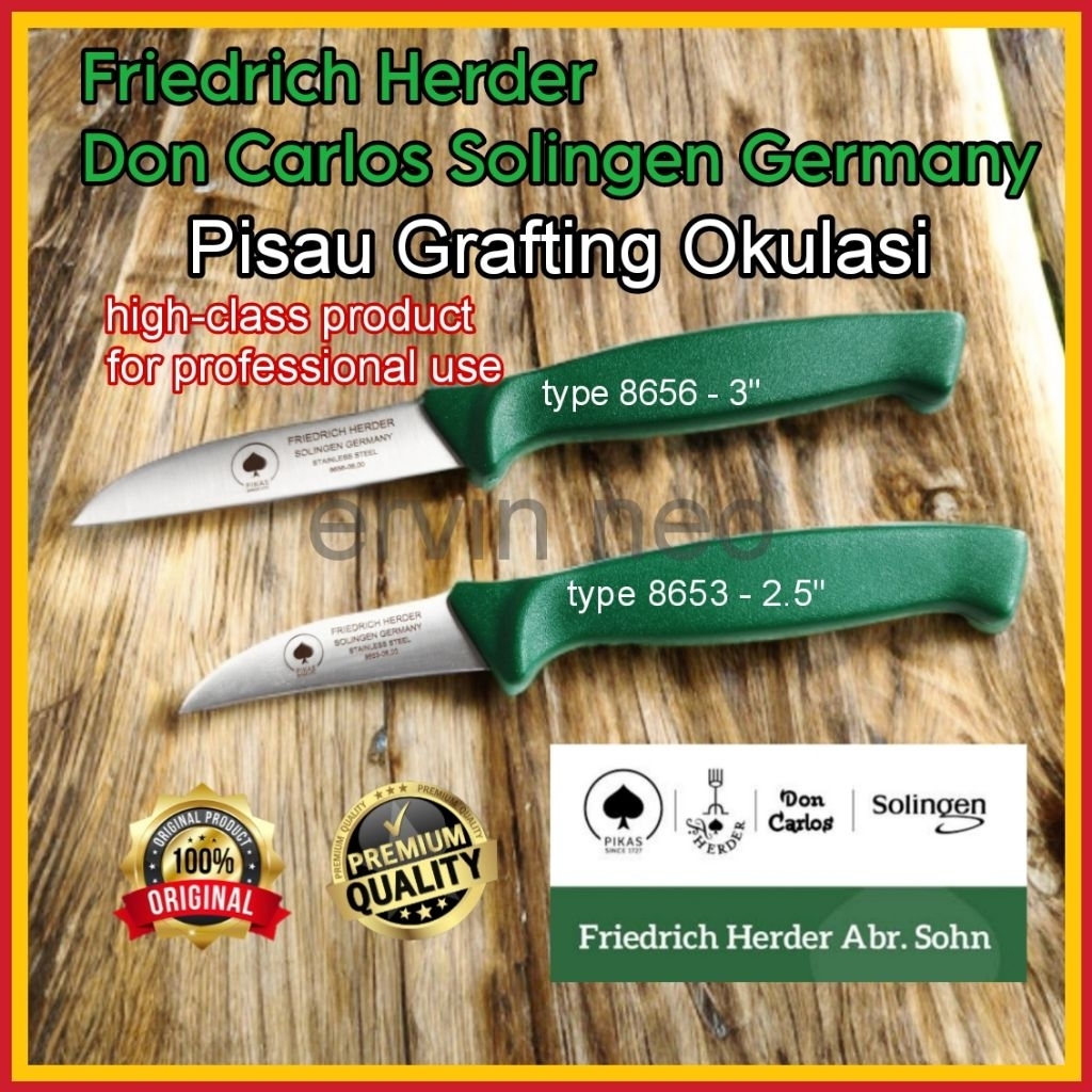 Pisau Grafting Okulasi Professional Merk Friedrich Herder Don Carlos Solingen Germany Pikas Cap Garp