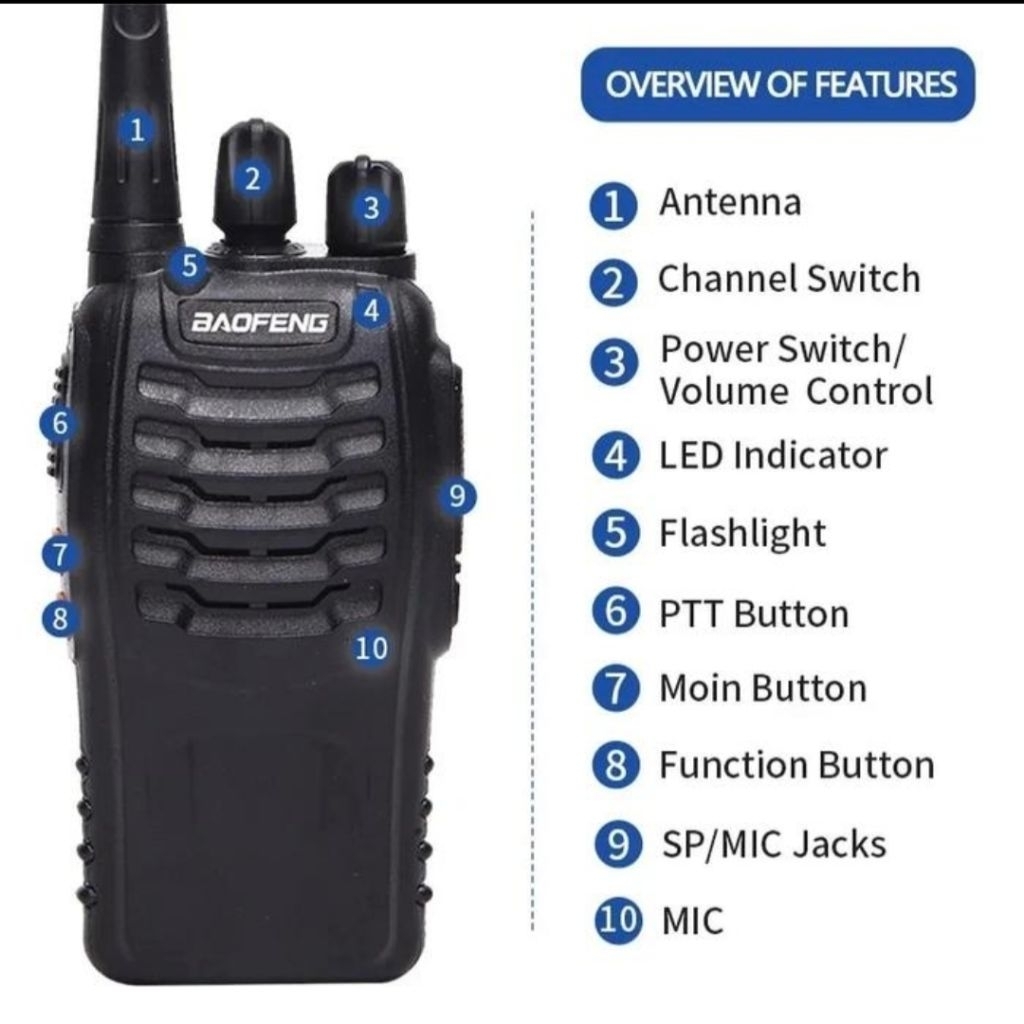 Radio Baofeng BF 888S Orisinil HT Bafeng 3 Km Bofeng HT