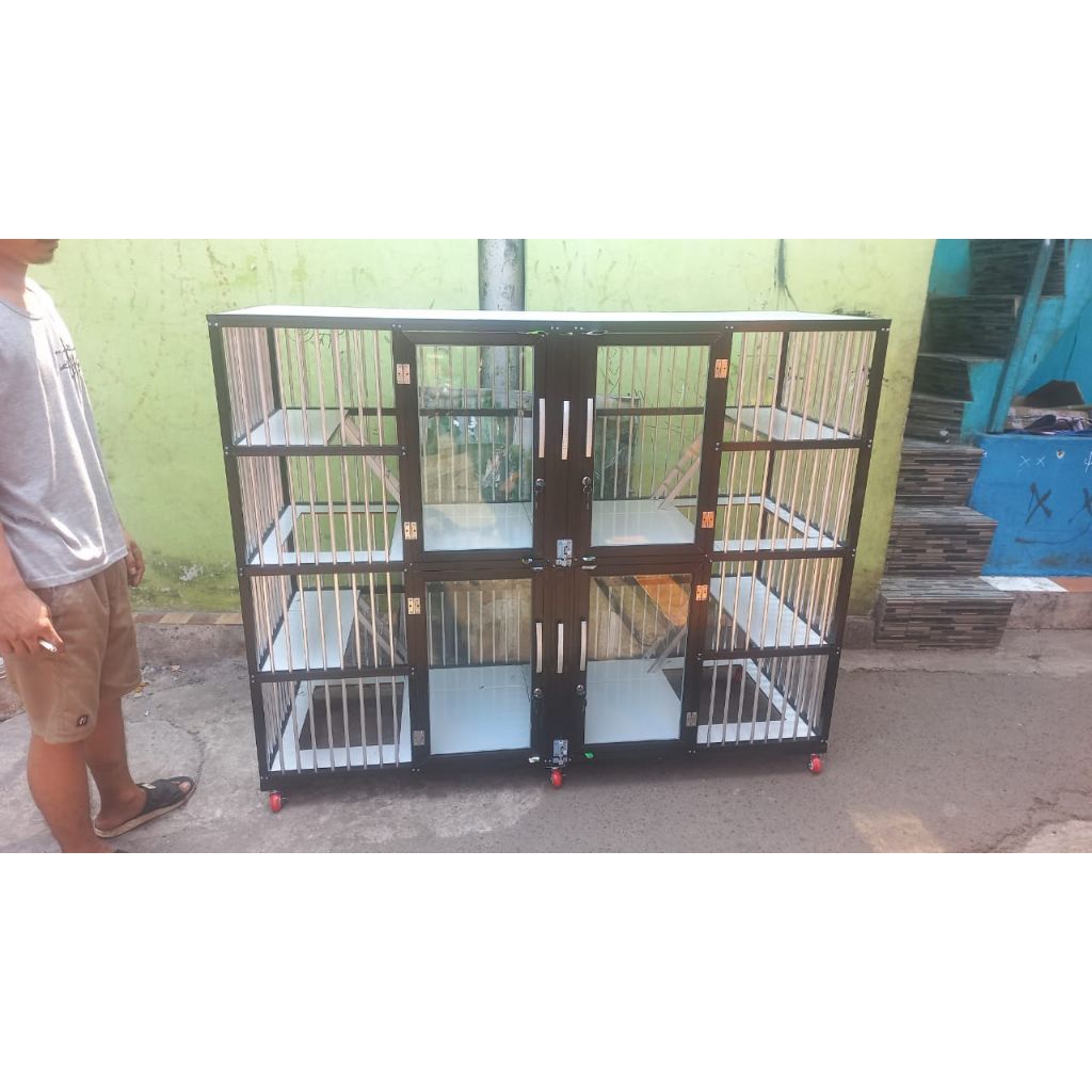 KANDANG KUCING ALUMUNIUM 4 KAMAR