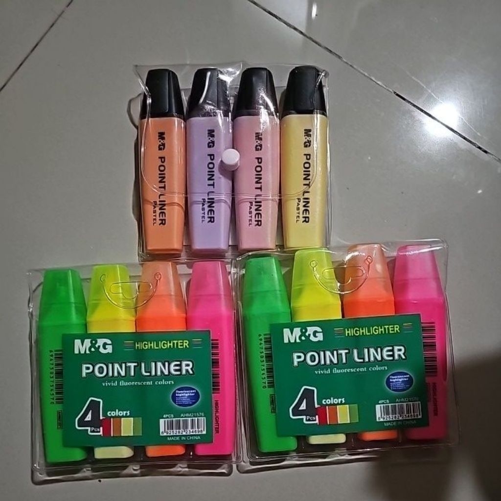 

sale jual murah barang baru stabilo warna m&g/pulpen warna 3pack