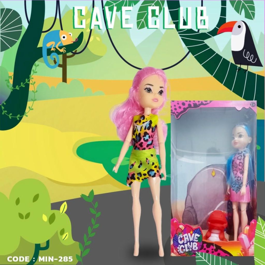 Mainan Boneka Anak CAVE CLUB boneka Mainan kreatifitas anak Dino