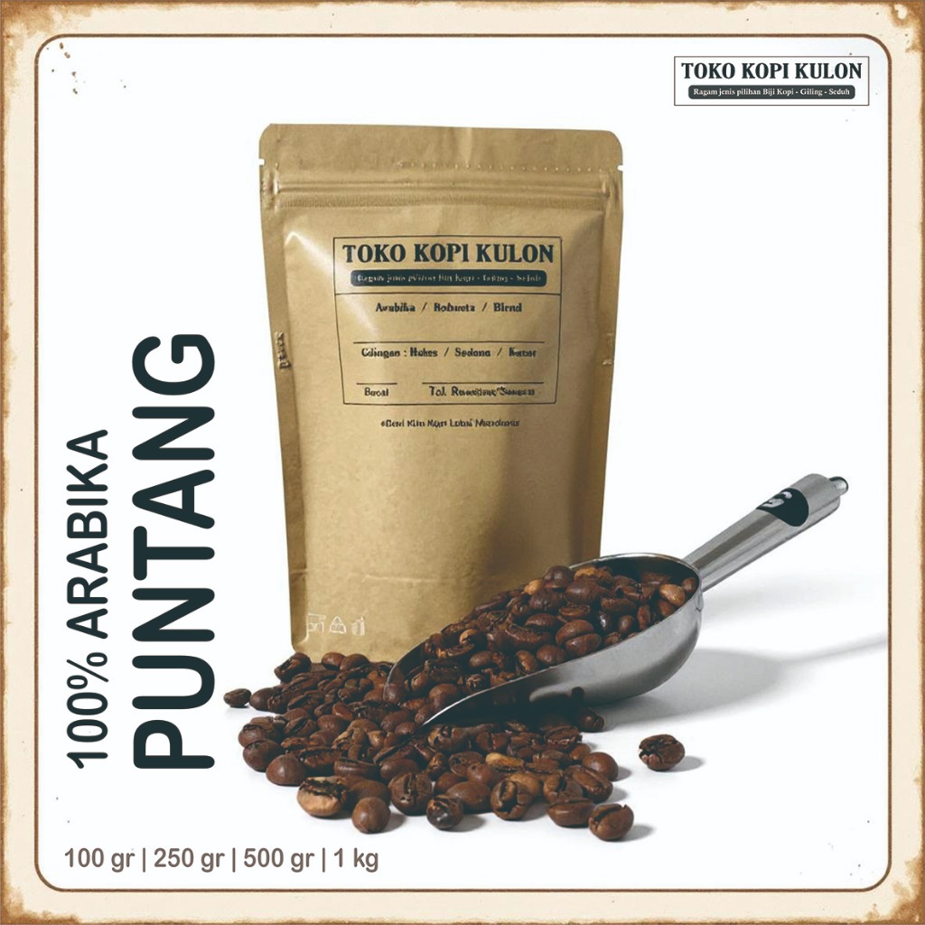 

ARABIKA PUNTANG - Toko Kopi Kulon - Giling Halus/Medium/Kasar - 100 gram