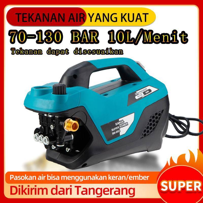 [COD] 450Bar 600W Alat steam cuci motor & mobil Jet Cleaner High Pressure Washer Alat Cuci Mobil