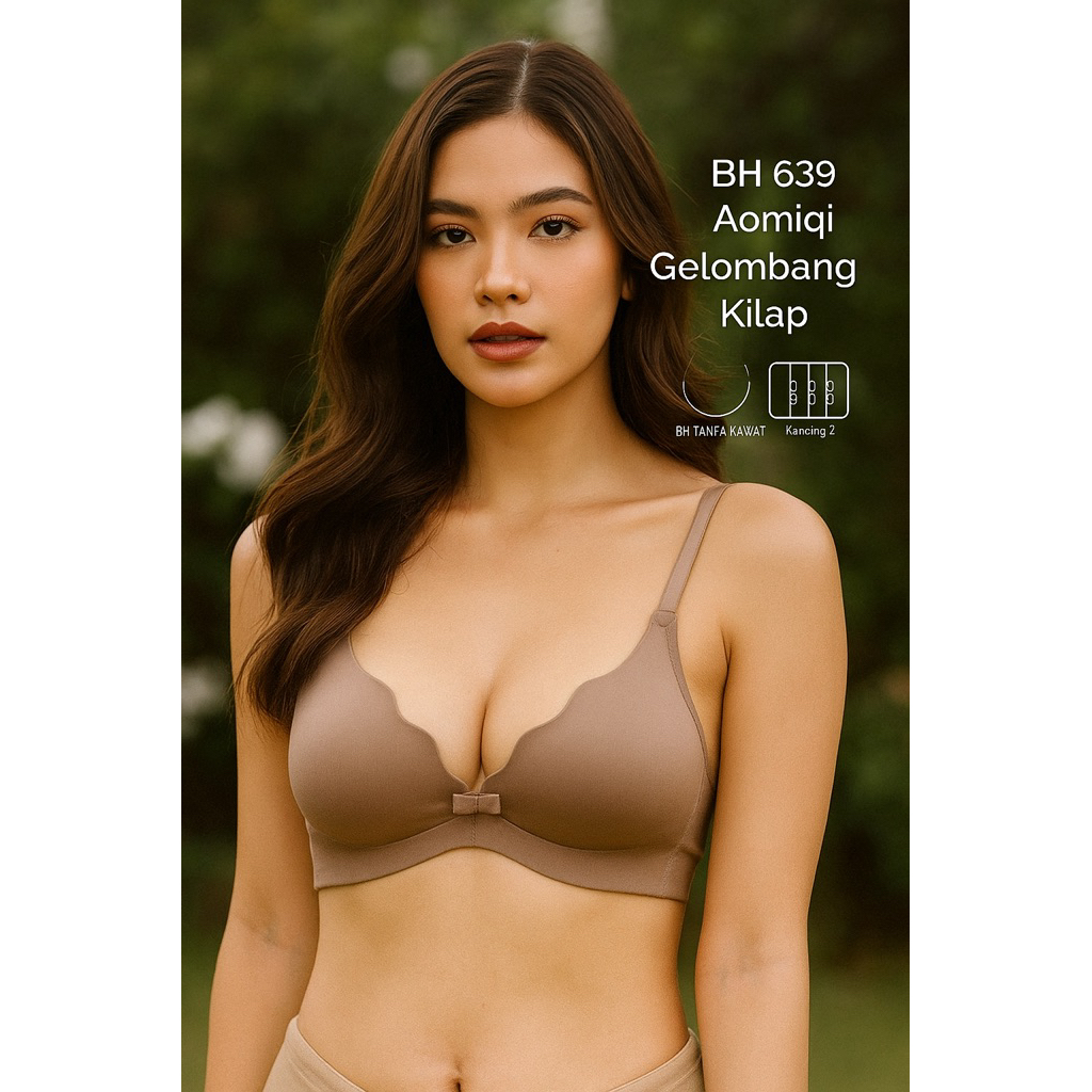 BRA BH BUSA GELOMBANG KILAP TANPA KAWAT KAIT 2 AOMIQI 639 PREMIUM BRA