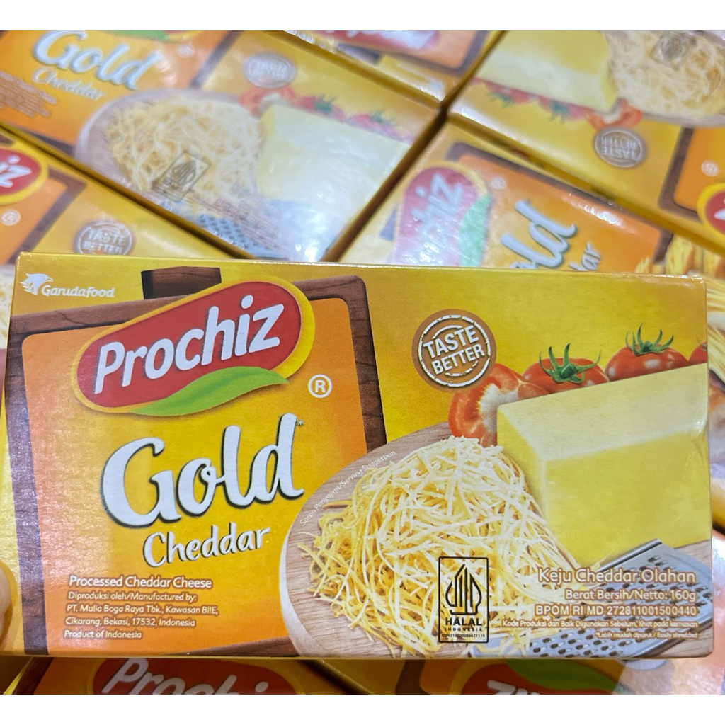 

Prochiz gold cheddar / keju cheddar 160gr