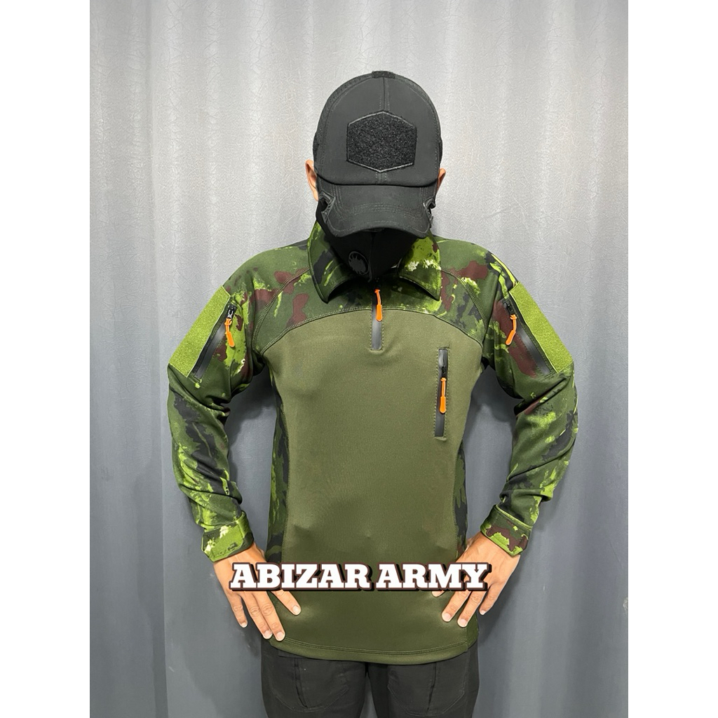 BAJU BDU SCUBA LORENG HABEMA TANGAN PANJANG /KAOS BDU LORENG HUTAN/BDU LORENG RAJAWALI