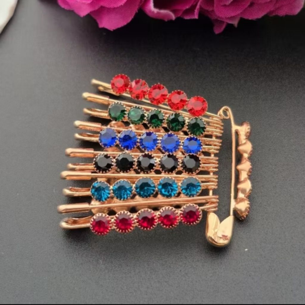 Promo Peniti Jilbab Peniti Rainbow Isi 12 Pis Peniti India