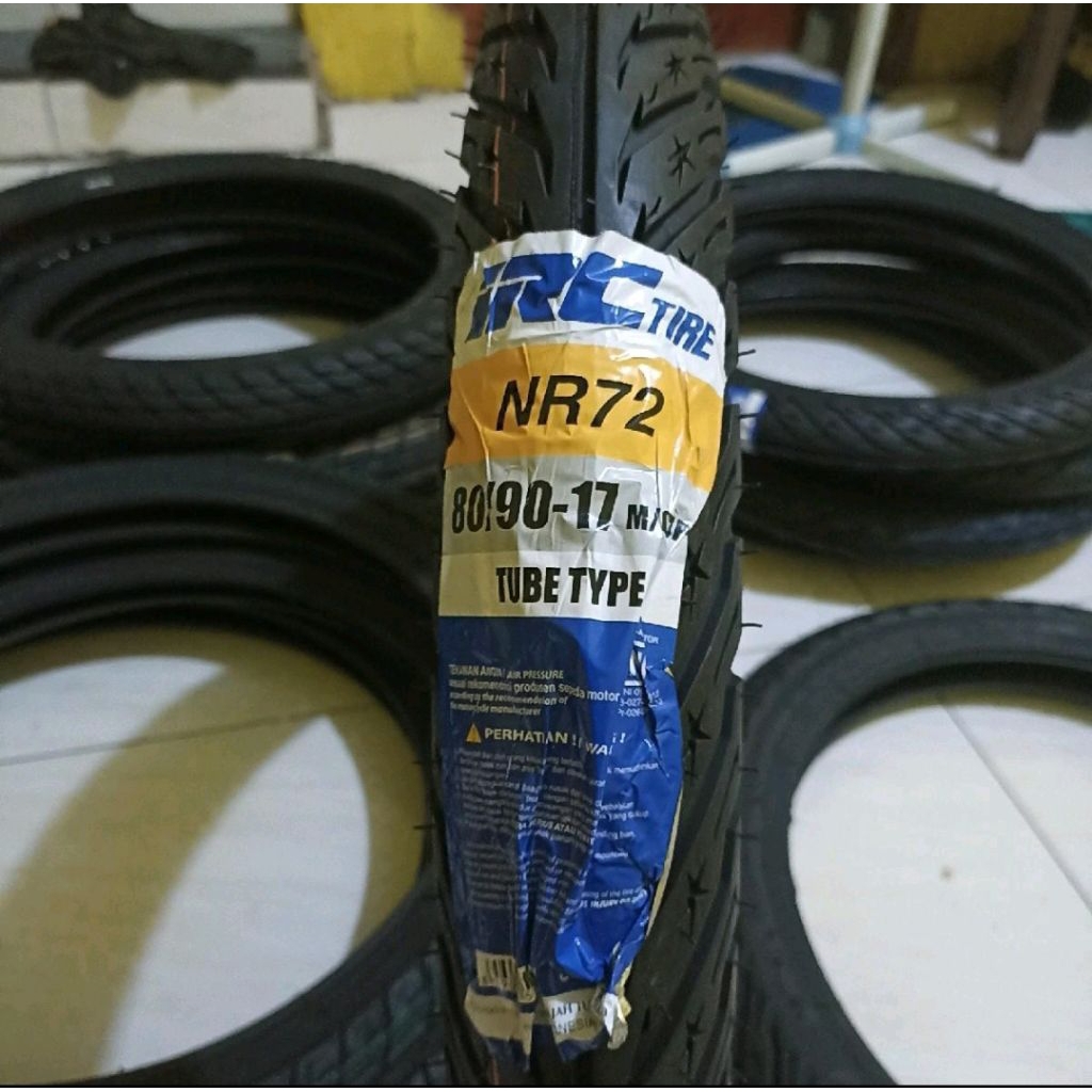 BAN MOTOR LUAR IRC NR 72 RING 17 80/90-17 TUBETYPE NON TUBLES PNP MOTOR BEBEK UNIVERSAL