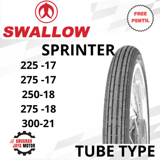 SWALLOW Sprinter Ring 225-17 275-17 250-18 275-18 300 21 Tubetype Ban Motor Custom