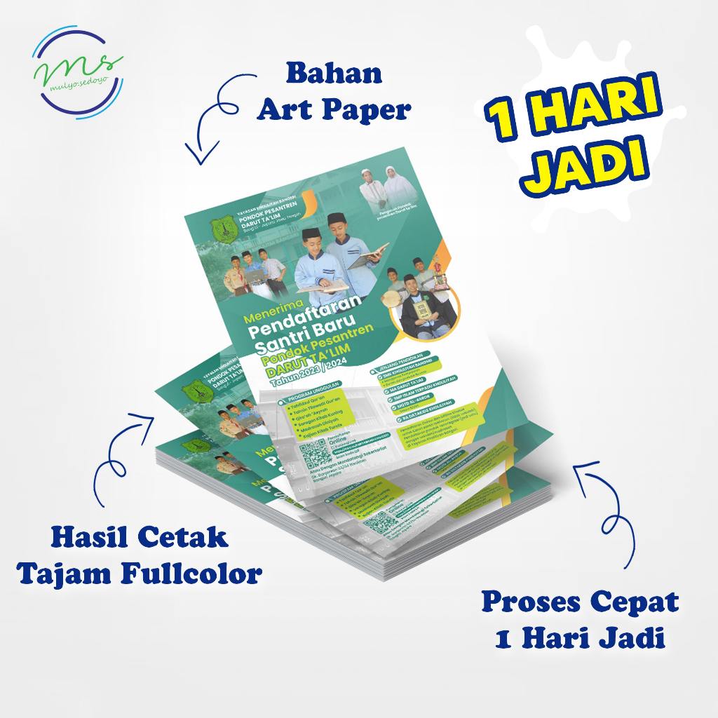 

CETAK BROSUR ART PAPER UKURAN A4 A5 A6 | CETAK FLYER 1 SISI 2 SISI | CETAK BROSUR CUSTOM