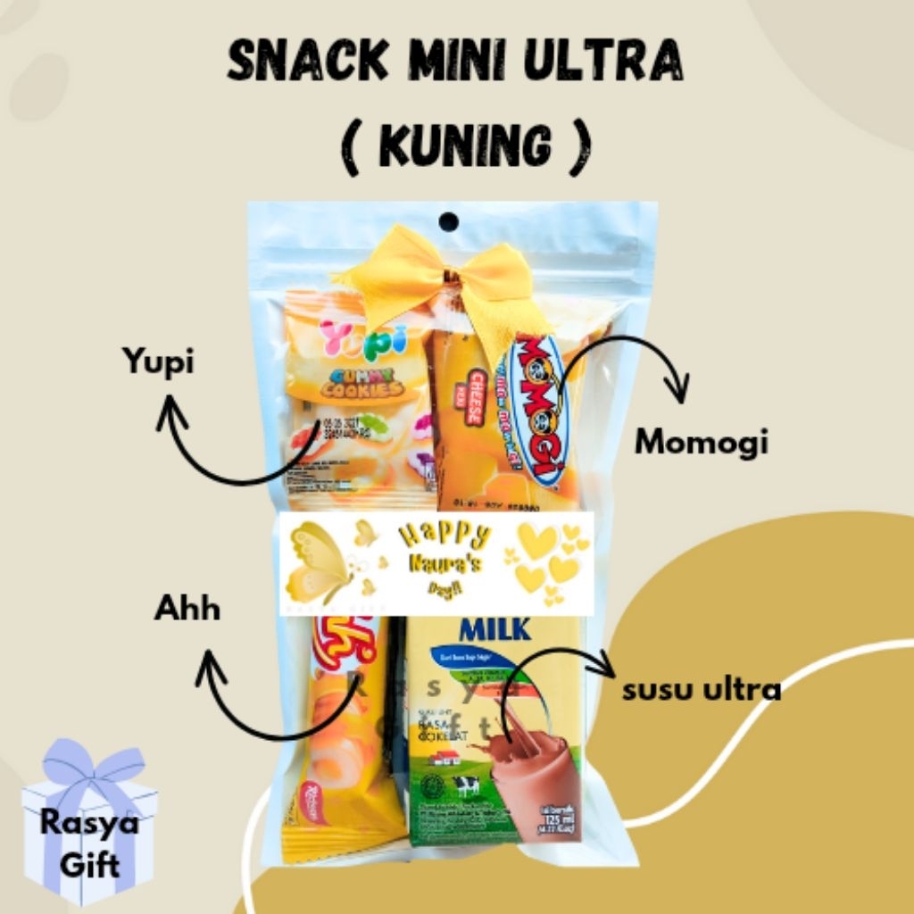 

Snack Ultra /Snack Ulang Tahun / Mini Gift Snack / Snack ultah Custom /Bisa Instan/Hampers 17 Agustus