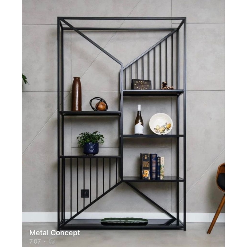 rak partisi pajangan ruang tamu minimalis