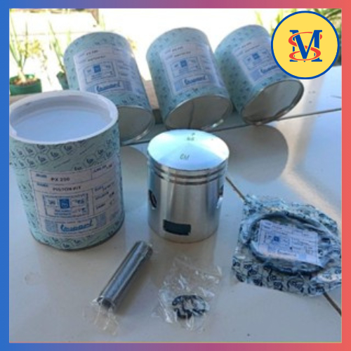 Piston Kit Set Seher Size 6M 8M 10M 12M Vespa Excel Spartan 200CC Presisi Kuat dan Tahan Lama