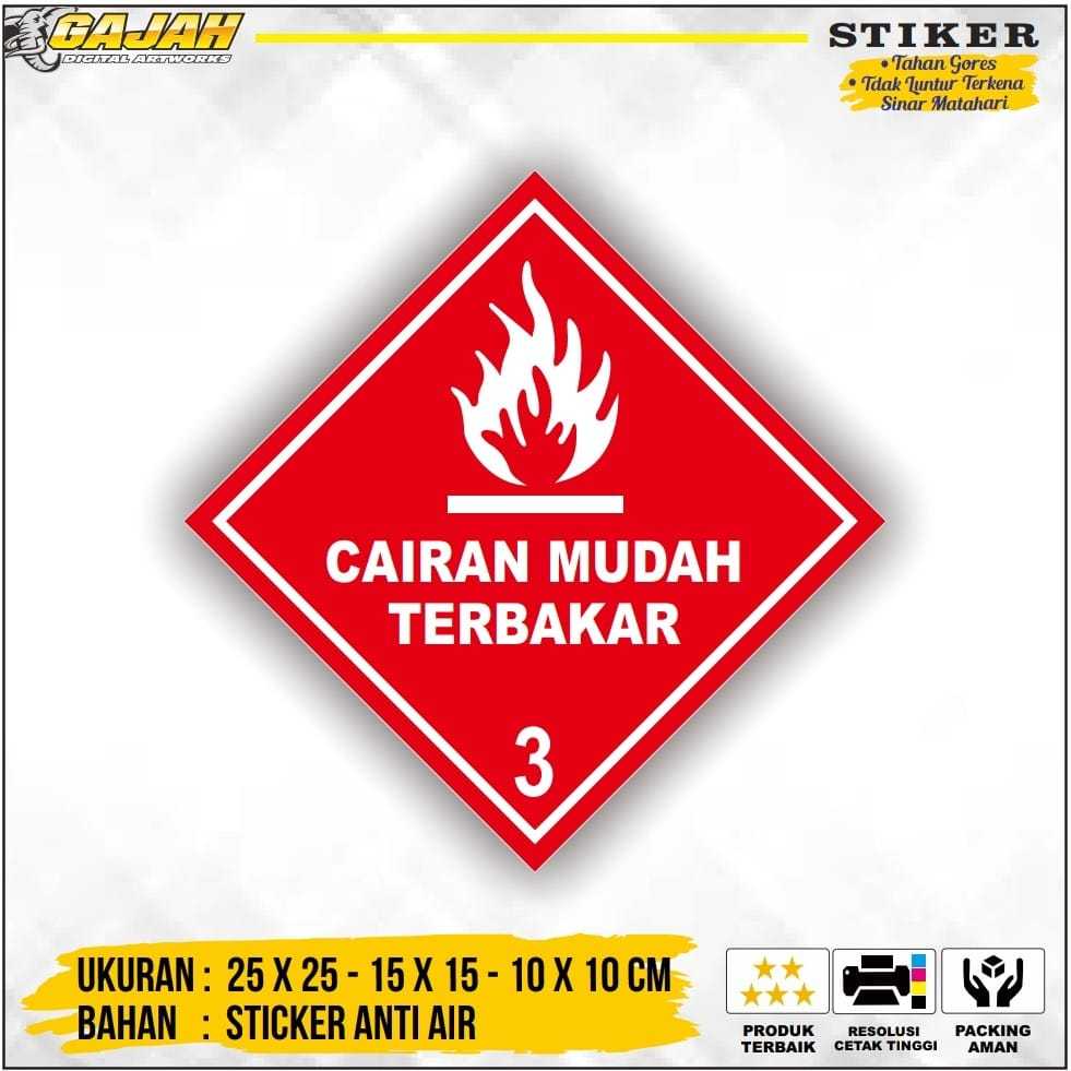 

Stiker Sign / Rambu Label B3 Cairan Mudah Terbakar Kelas 3