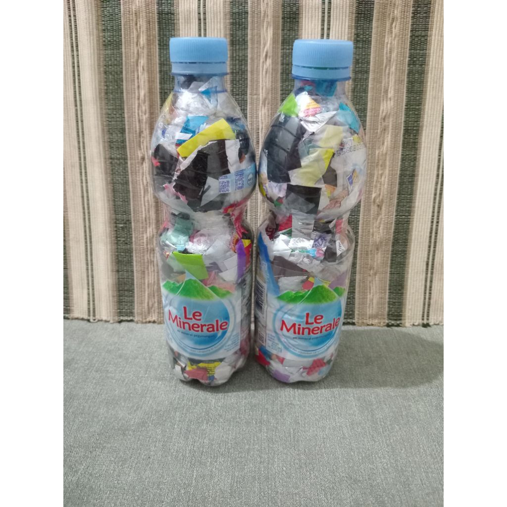 

ECOBRICK BOTOL LE MINERALE 600 ml BERAT 150-200 gr