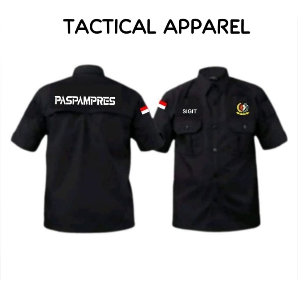 Kemeja lengan pendek PASPAMPRES (Bisa custom logo)
