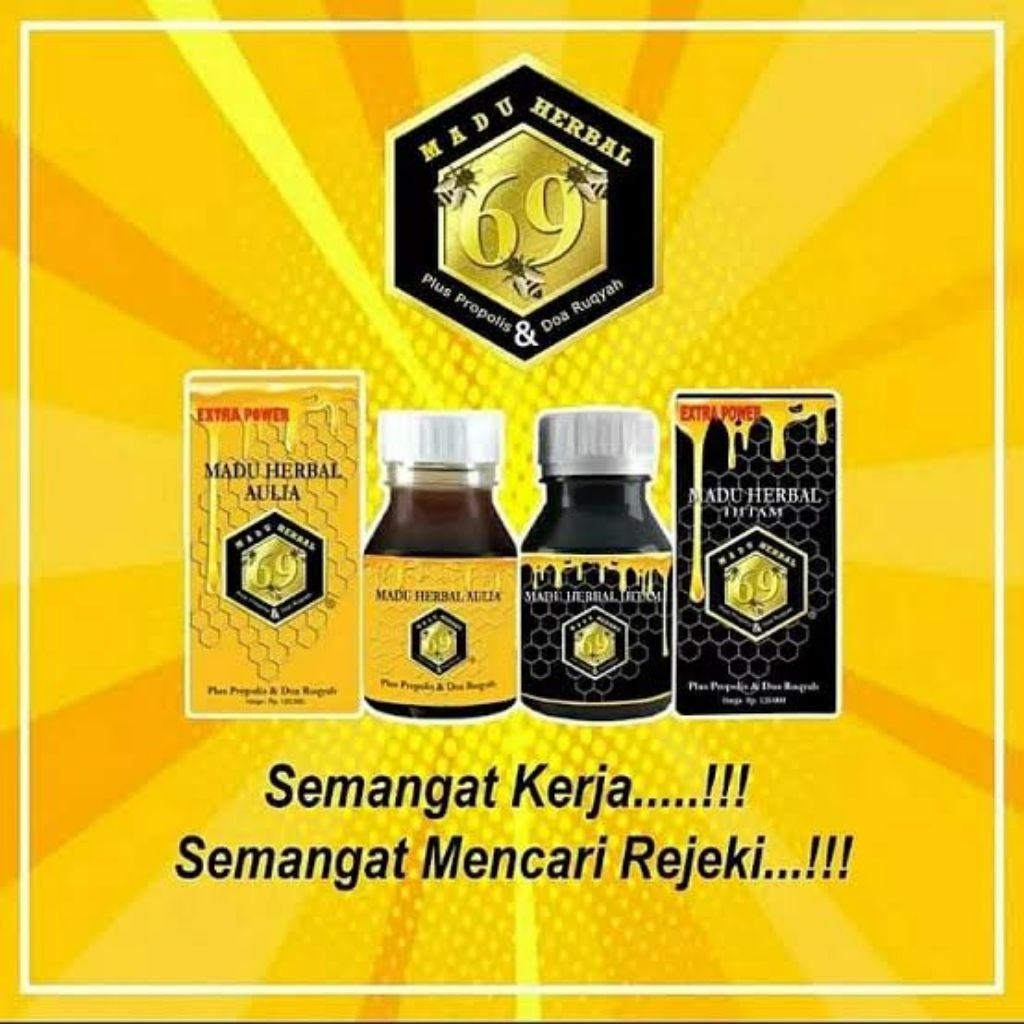 TERBARU MADU HERBAL 69 MANIS AULIA PLUS PROPOLIS BPOM HALAL