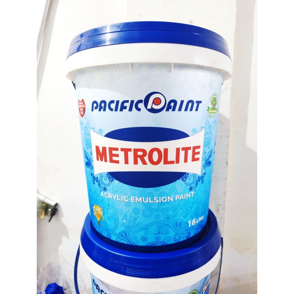 CAT TEMBOK METROLITE 16 LTR WARNA PUTIH KEBIRUAN / CAT DINDING PUTIH KEBIRUAN HASIL BAGUS