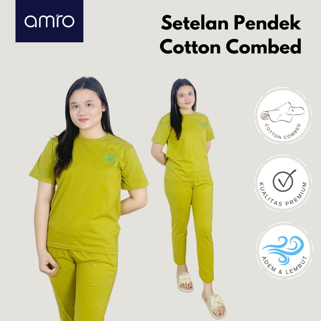 AMRO SLEEPWEAR - ISABELLA ONE SET - BAJU TIDUR KAOS