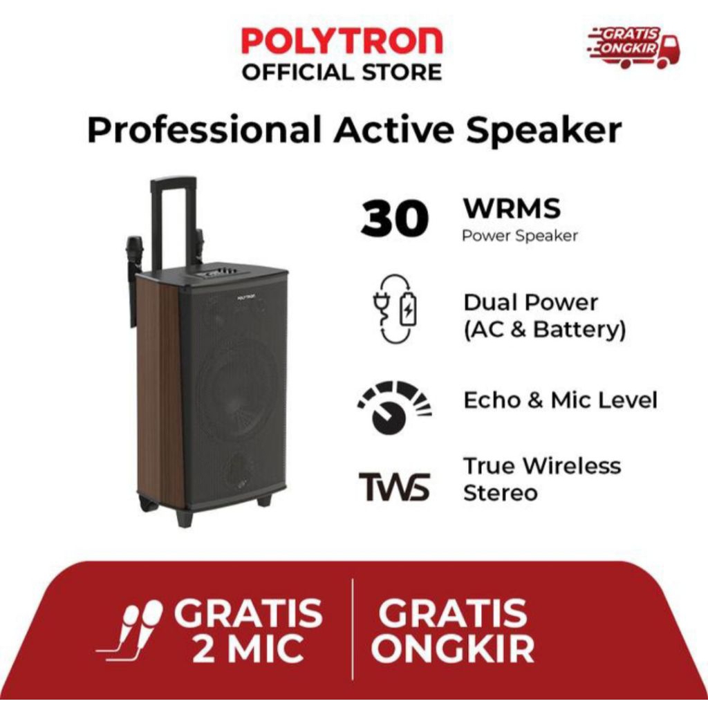 SPEAKER ACTIVE POLYTRON 12 INCH PAS PRO 12F6 ACTIVE SPEAKER POLYTRON