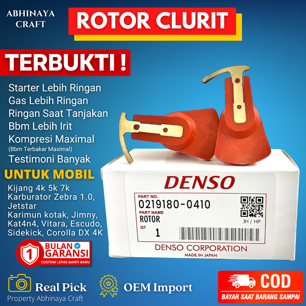 Rotor clurit,kijang 4k,5k,7k/katana/cerry/hijet/cherede/zebra 10/forsa/karimun kotak/