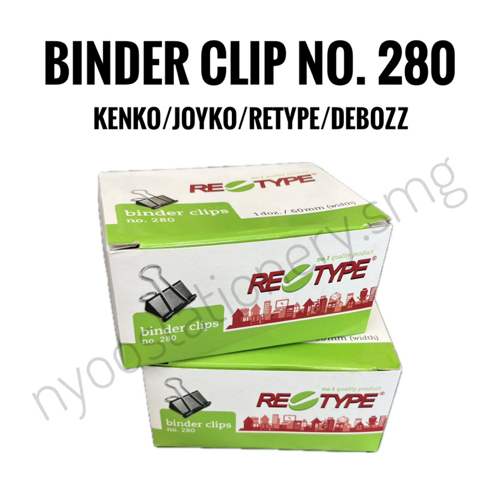 

(1 PACK=6 PCS) BINDER CLIP KERTAS HITAM BESAR NO 280 60MM