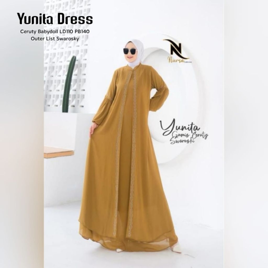 YUNITA DRESS SWAROSKI/ DRESS CERUTY SWAROSKI/ DRESS SWAROSKI CERUTY/ DRESS OUTER PAYET SWAROSKI