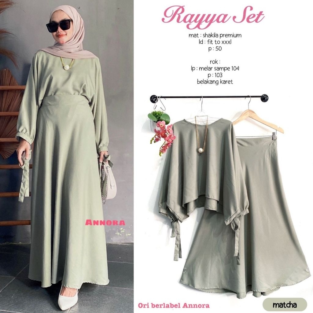 RAYYA SET SHAKILA ORI PREMIUM/ SET ATASAN ROK SHAKILA PREMIUM/ SET ATASAN ROK SAKILA PREMIUM