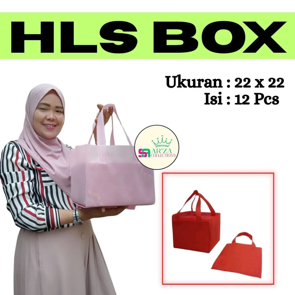 

Hls Box Ukuran 22x22 Isi 12pcs Tas Hampers,Tas Berbagi,Tas Sovenir,Tas Box Nasi,Tas Besek