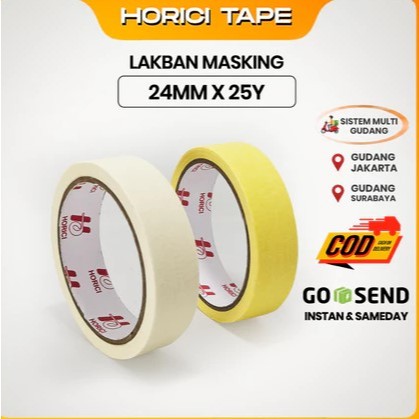 

HORICI Masking Tape Lakban Isolasi Kertas Putih & Kuning